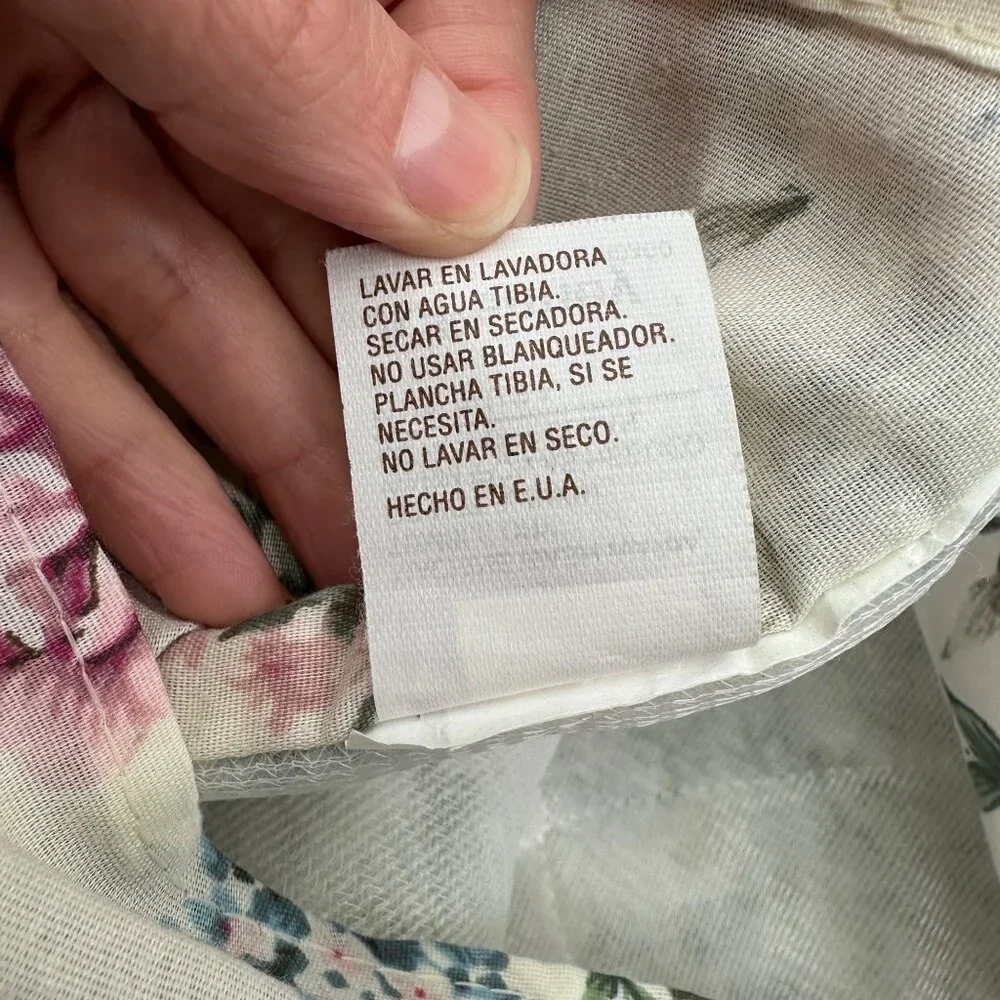 Vintage Floral Ruffled Pillow Shams 80s Cottagecore Granny Rose JCPenney USA - Picture 5 of 8